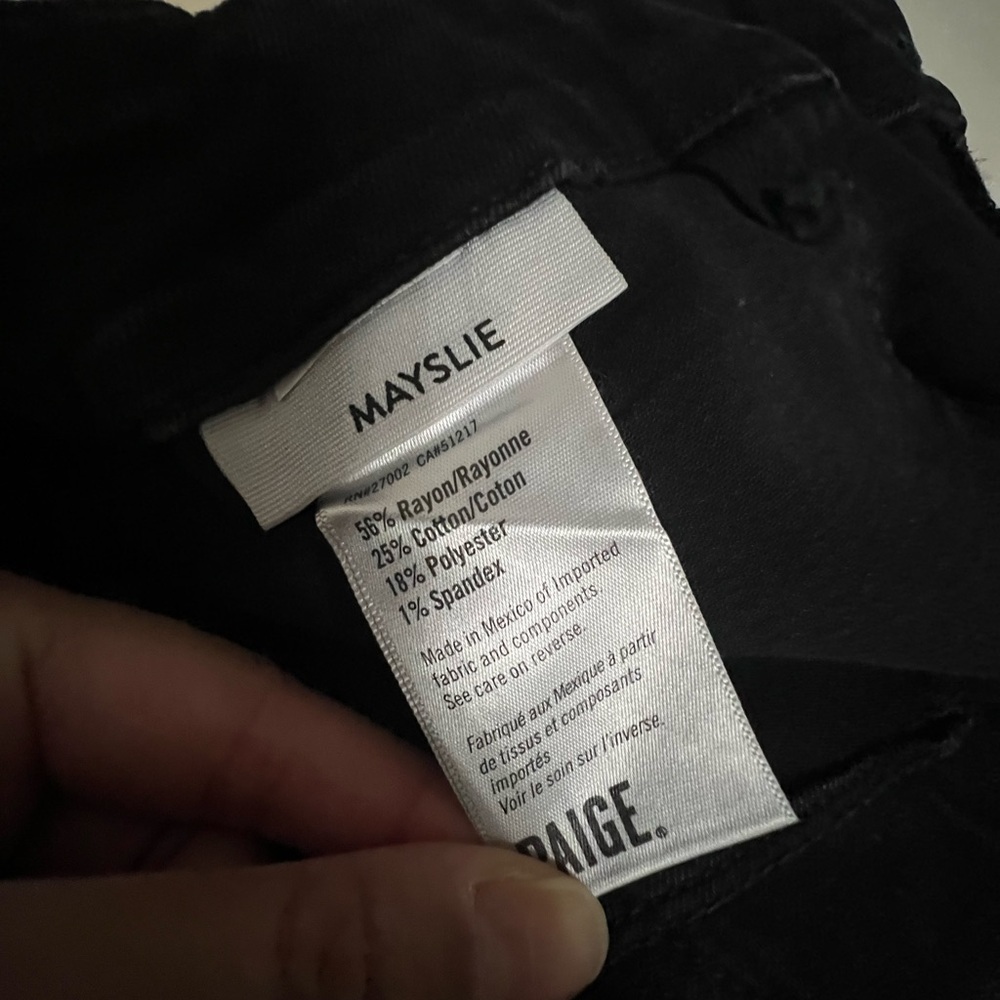 PAIGE Maisley Denim Black Joggers Sz 31 - Picture 8 of 10